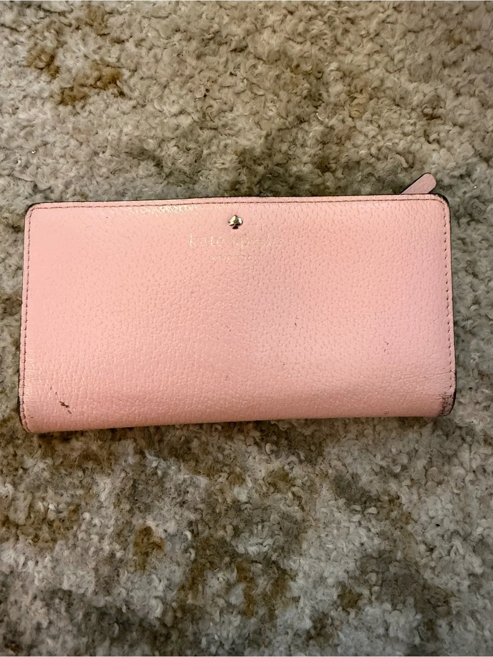 Kate Spade New York Blush Pink Leather Zip Around Continental Wallet